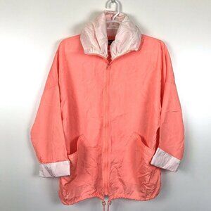 Vintage Andy Johns Windbreaker Neon Pink Nylon Small